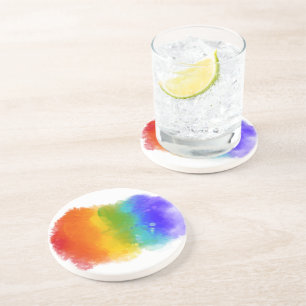 SlipperyJoe's moderne Pride-Splatter-Energie und - Getränkeuntersetzer