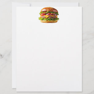 SlipperyJoes mundwässernder Cheeseburger knusprig Briefbogen