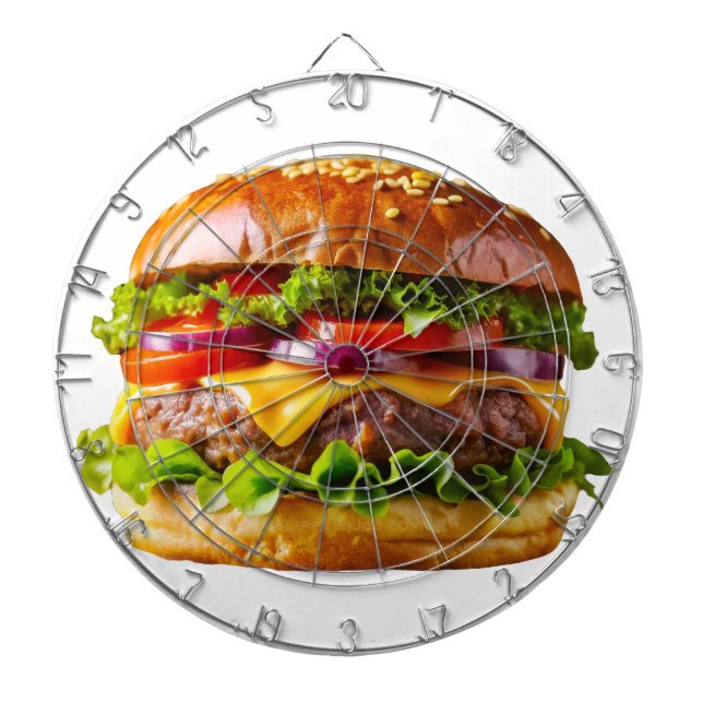 SlipperyJoes mundwässernder Cheeseburger knusprig  Dartscheibe (vorne)