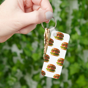 SlipperyJoes mundwässernder Cheeseburger knusprig Schlüsselanhänger