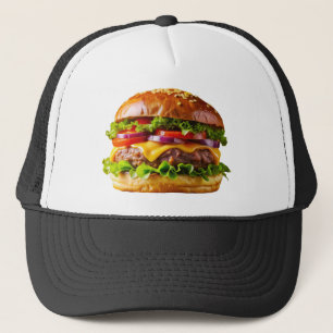 SlipperyJoes mundwässernder Cheeseburger knusprig  Truckerkappe