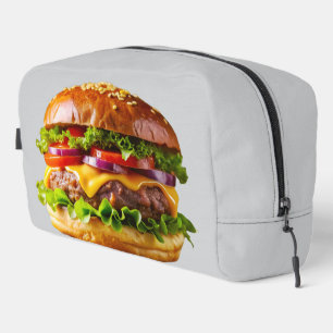 SlipperyJoes mundwässernder Cheeseburger knusprig  Waschbeutel
