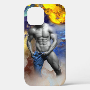 SlipperyJoe's muskulöse Mann-Physik-Dampf-Shirtle Case-Mate iPhone Hülle