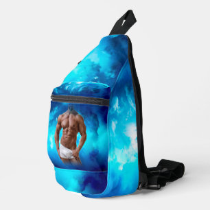SlipperyJoe's muskulöser bärtiger Mann oberkörperf Crossbody Bag