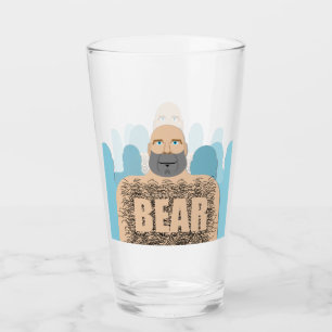 SlipperyJoe's muskulöser kahler Bärenmann stilisie Glas