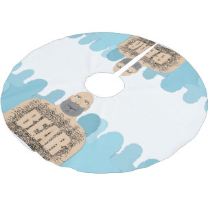 SlipperyJoe's muskulöser kahler Bärenmann stilisie Polyester Weihnachtsbaumdecke