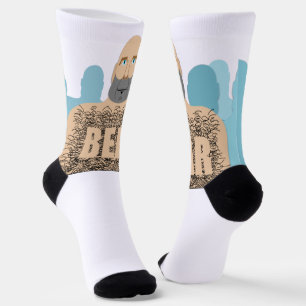 SlipperyJoe's muskulöser kahler Bärenmann stilisie Socken