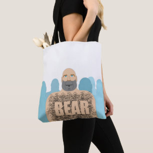 SlipperyJoe's muskulöser kahler Bärenmann stilisie Tasche