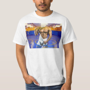 SlipperyJoe's muskulöser Mann Wölbung Sechs-Pack G T-Shirt