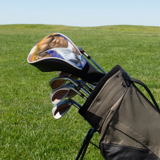 SlipperyJoe's muskulöser Mann wütet Sechserpack-Gy Golf Headcover (In SItu)