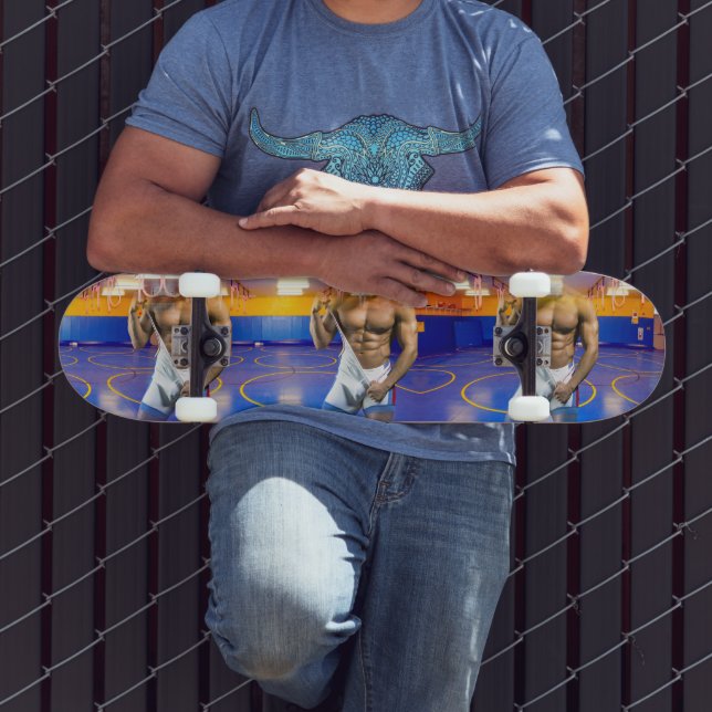 SlipperyJoe's muskulöser Mann wütet Sechserpack-Gy Skateboard (Außenbereich 3)