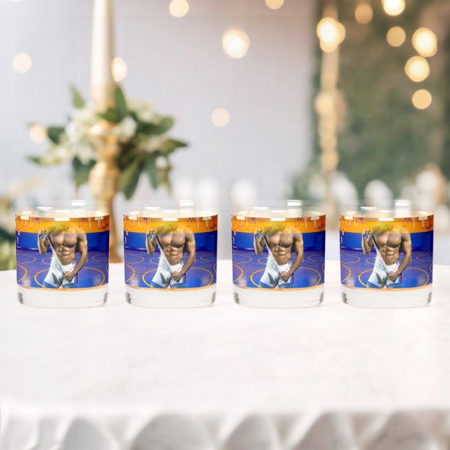 SlipperyJoe's muskulöser Mann wütet Sechserpack-Gy Whiskyglas (Insitu (Hochzeit))