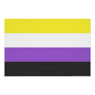 SlipperyJoe's Nonbinäre Pride-Flagge gelb weiß lil Poster