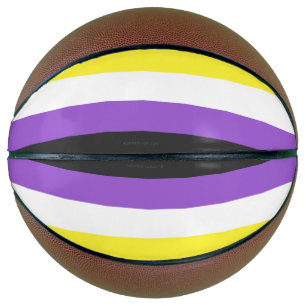 SlipperyJoe's Nonbinary Pride Flag gelb weiß lila  Basketball