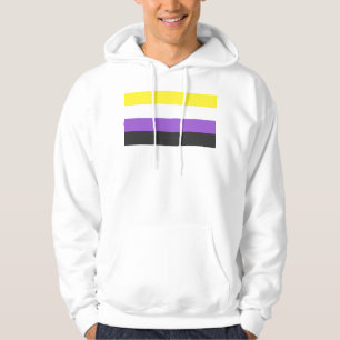 SlipperyJoe's Nonbinary Pride Flag gelb weiß lila  Hoodie