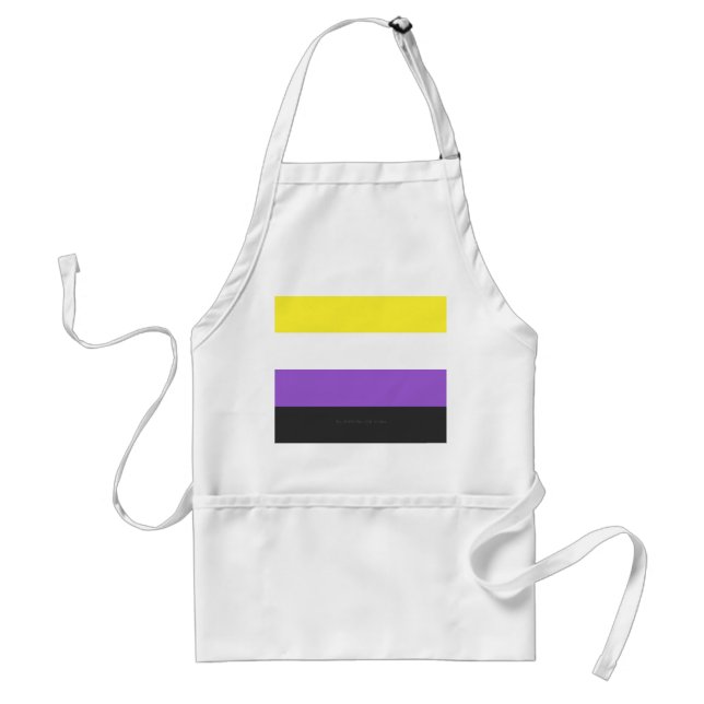 SlipperyJoe's Nonbinary Pride Flag gelb weiß lila  Schürze (Vorne)