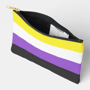 SlipperyJoe's Nonbinary Pride-Flagge gelb weiß lil Zubehörtasche