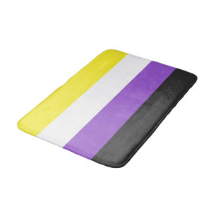 SlipperyJoe's Nonbinary-Stolzflagge gelb weiß lila Badematte