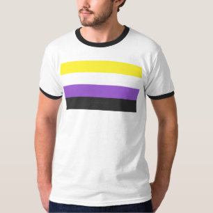 SlipperyJoe's Nonbinary-Stolzflagge gelb weiß lila T-Shirt