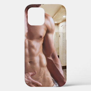 SlipperyJoe's oberkörperfreier muskulöser Männer-T Case-Mate iPhone Hülle
