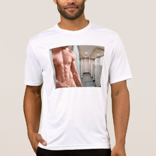 SlipperyJoe's oberkörperfreier muskulöser Männer-T T-Shirt