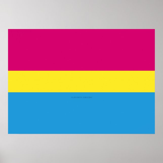 SlipperyJoe's pansexual Stolz Flag Gender-blinde p Poster (Vorne)
