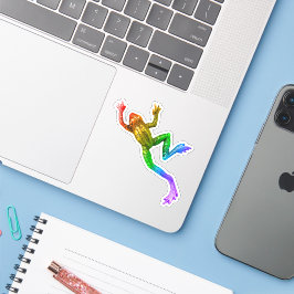 SlipperyJoe's Pride Frog-Figur Lebhaft farbig Aufkleber