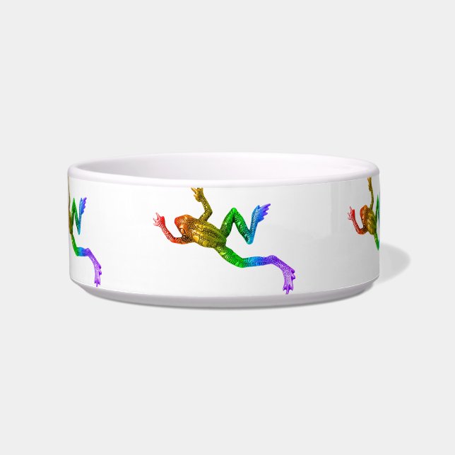 SlipperyJoe's Pride Frog-Figur Lebhaft farbig Napf (Vorderseite)