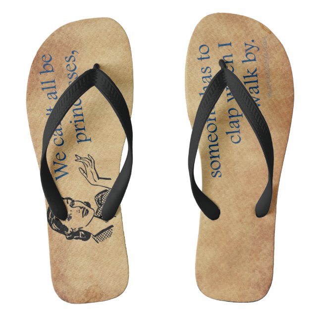 SlipperyJoe's Princess-Klaps, der lustige 50er-Vin Flip Flops (Fußbett)