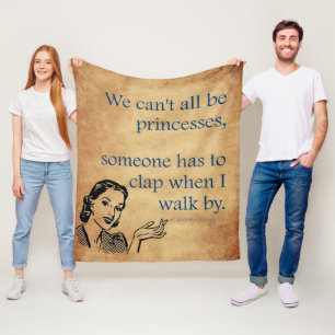 SlipperyJoe's Prinzessinnen klatschen Vintage-Plak Fleecedecke