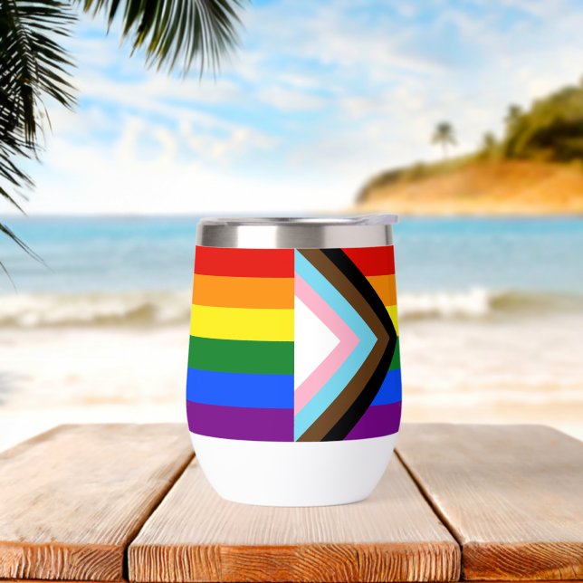 SlipperyJoe's Progress Pride Flag Gay-Geschenke LG (Strand)