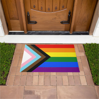 SlipperyJoe's Progress Pride Flag Gay-Geschenke LG Fußmatte