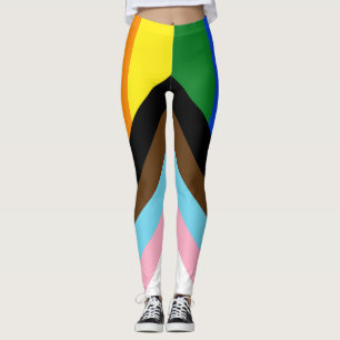 SlipperyJoe's Progress Pride Flag Gay-Geschenke LG Leggings