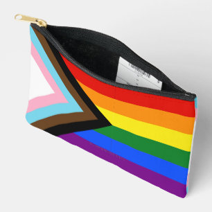 SlipperyJoe's Progress Pride Flag Gay-Geschenke LG Zubehörtasche