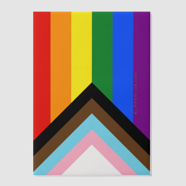 SlipperyJoe's Progress Pride Flag sechs klassische (Vorderseite)