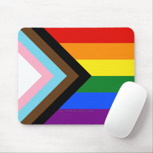 SlipperyJoe's Progress Pride Flag sechs klassische Mousepad