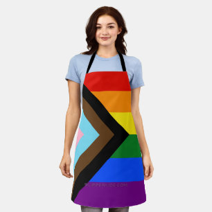 SlipperyJoe's Progress Pride Flag sechs klassische Schürze