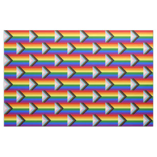 SlipperyJoe's Progress Pride Flag sechs klassische Stoff