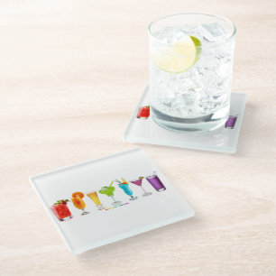 SlipperyJoe's prost alkohol cocktails LGBTQIA schw Glasuntersetzer