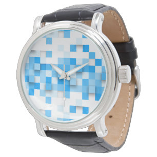 SlipperyJoe's Quadrat Kunstwerk Mosaik modernen dr Armbanduhr