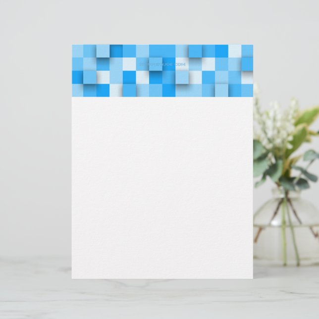 SlipperyJoe's Quadrat Kunstwerk Mosaik modernen dr Briefbogen (Stehend Vorderseite)