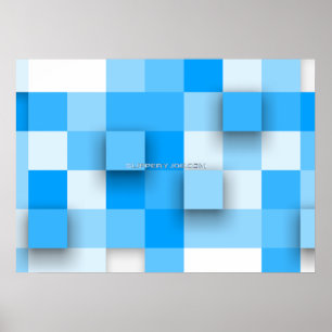 SlipperyJoe's Quadrat Kunstwerk Mosaik modernen dr Poster