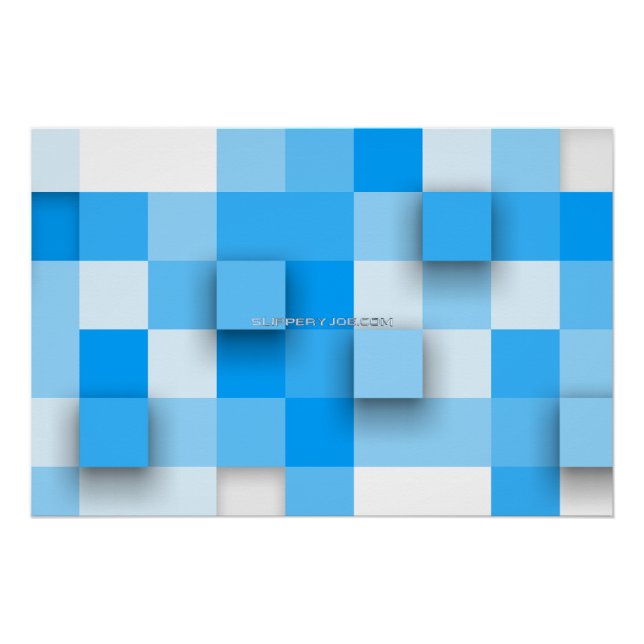 SlipperyJoe's Quadrat Kunstwerk Mosaik modernen dr Poster (Vorderseite)