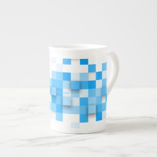 SlipperyJoe's Quadrat Kunstwerk Mosaik modernen dr Prozellantasse
