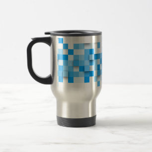 SlipperyJoe's Quadrat Kunstwerk Mosaik modernen dr Reisebecher