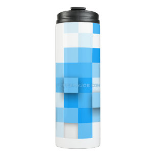 SlipperyJoe's Quadrat Kunstwerk Mosaik modernen dr Thermosbecher
