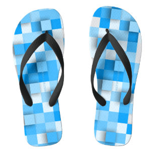 SlipperyJoe's Quadrate Kunstwerk Mosaik modern dre Flip Flops