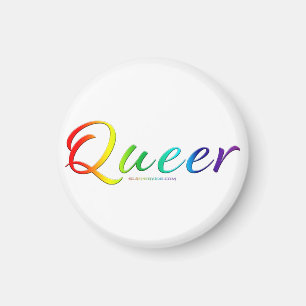 SlipperyJoe's quee Stolzfarben - stolzes Symbol Magnet
