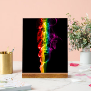 SlipperyJoe's rauchlebendige Regenbogenfarben feie Acrylschild