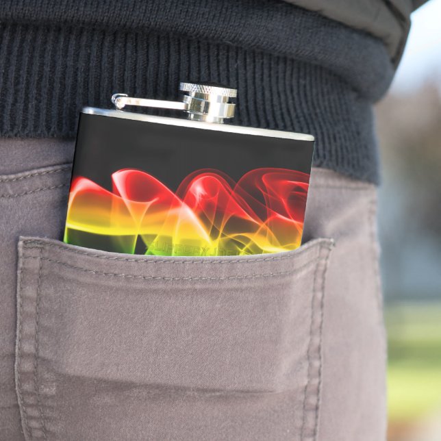 SlipperyJoe's rauchlebendige Regenbogenfarben feie Flachmann (Beispiel)